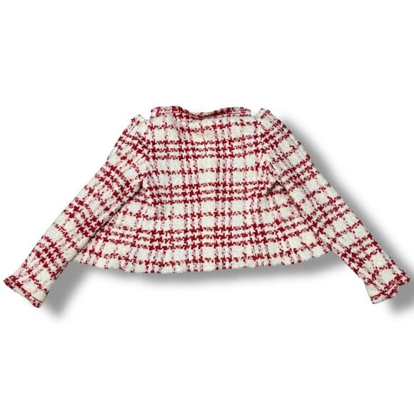 Escada Red & White Tweed Blazer – Size 34 - Picture 7 of 8